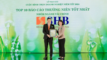 SHB lần thứ 4 được vinh danh trong TOP 10 doanh nghiệp có Báo cáo thường niên tốt nhất ngành Tài chính