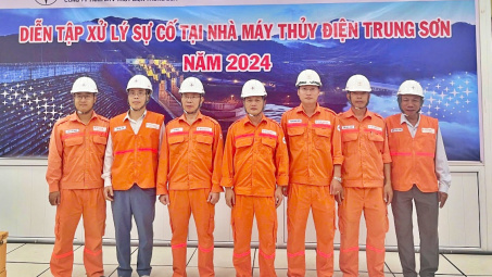 Thủy điện Trung Sơn tổ chức Diễn tập xử lý sự cố tại Nhà máy