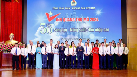 3 thợ mỏ Than Thống Nhất được vinh danh tại Chương trình Vinh quang Thợ mỏ năm 2024