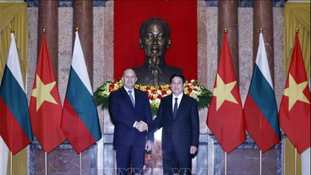 Chủ tịch nước Lương Cường hội đàm với Tổng thống Bulgaria