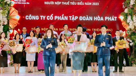 Hòa Phát được tỉnh Hưng Yên tuyên dương người nộp thuế tiêu biểu
