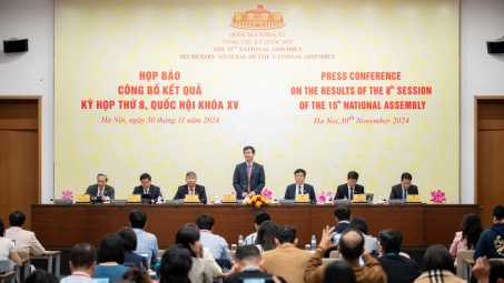 Kỳ họp thứ 8, Quốc hội khóa XV đã thông qua 18 luật, 21 nghị quyết