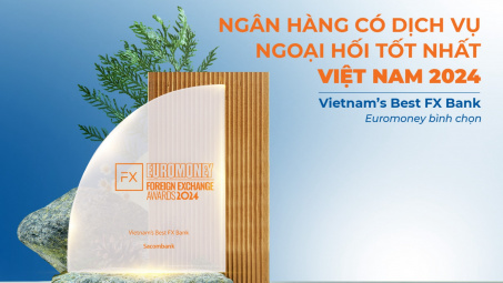 Ngân hàng Sacombank được bình chọn là ngân hàng có dịch vụ ngoại hối tốt nhất Việt Nam năm thứ 2 liên tiếp