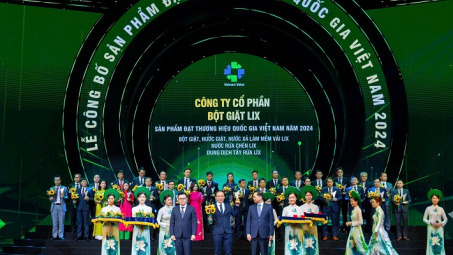 Công ty CP Bột giặt LIX lần thứ 2 được vinh danh Thương hiệu quốc gia