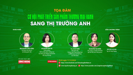 [TRỰC TUYẾN] Cơ hội phát triển sản phẩm thương mại xanh sang thị trường Anh