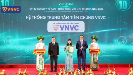 VNVC được vinh danh top 10 doanh nghiệp xanh và phát triển bền vững 2024
