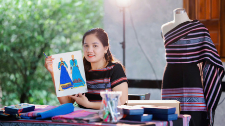 Nâng tầm thương hiệu thổ cẩm Làng Teng