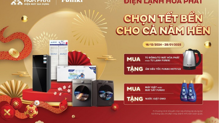 Đón Tết bền cho năm hên khi nhận quà tặng từ thương hiệu Điện lạnh Hoà Phát