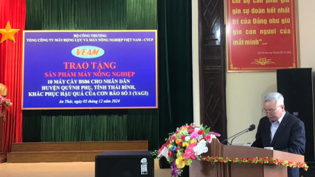 10 máy cày của VEAM đến với bà con nông dân huyện Quỳnh Phụ, Thái Bình