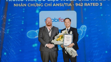 Trung tâm dữ liệu MobiFone Node 3 vinh dự nhận chứng chỉ ANSI/TIA-942 Rated 3