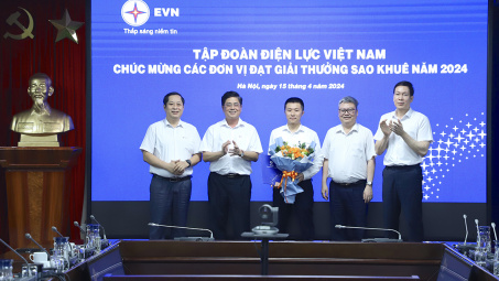 EVN chúc mừng các đơn vị đạt giải thưởng Sao Khuê năm 2024