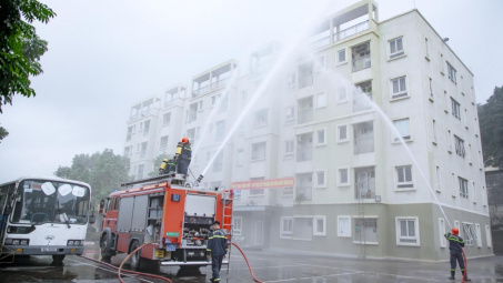 Than Thống Nhất thực tập phương án chữa cháy, cứu nạn, cứu hộ năm 2024