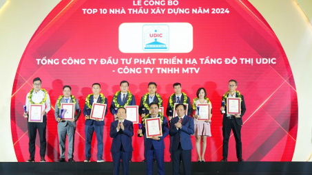 UDIC lần thứ 6 được vinh danh Top 10 Nhà thầu xây dựng năm 2024