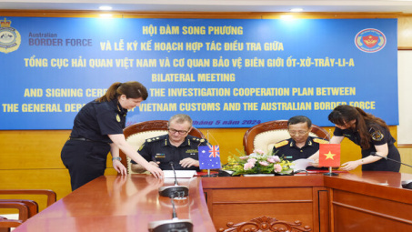Ký kết hợp tác điều tra giữa Tổng cục Hải quan và Cơ quan Bảo vệ biên giới Australia