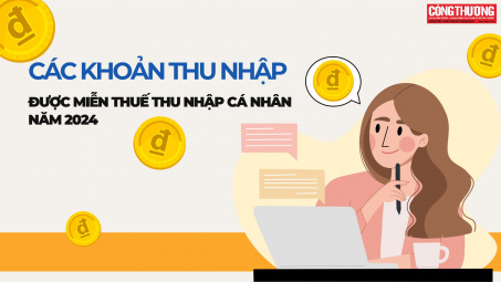 Các khoản thu nhập được miễn thuế thu nhập cá nhân năm 2024