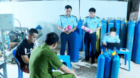 Vĩnh Phúc: Thu giữ 342 bình khí cười N2O các loại