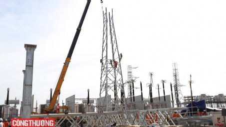 [TIN ẢNH] Vượt nắng, thắng mưa - Quyết tâm hoàn thành Dự án đường dây 500kV đúng tiến độ