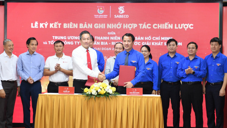 Trung ương Đoàn và SABECO tiếp tục ký biên bản ghi nhớ Giai đoạn 2024-2026