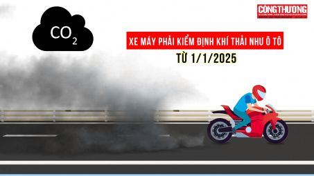 Xe máy phải kiểm định khí thải như ô tô từ 1/1/2025