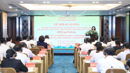 Hà Nội khai giảng lớp đào tạo, bồi dưỡng cho cán bộ Thủ đô Viêng Chăn, Lào