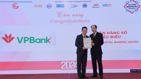 Ngân hàng VPBank lần thứ 4 được vinh danh là Ngân hàng Số tiêu biểu