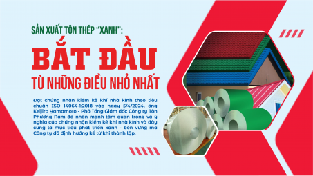 Công ty Tôn Phương Nam sản xuất thép “xanh”: Bắt đầu từ những điều nhỏ nhất
