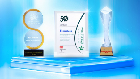 Ngân hàng Sacombank tăng 10 hạng trên bảng xếp hạng về uy tín và hiệu quả