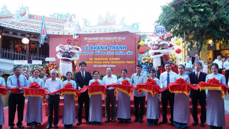 Dự án tu bổ di tích Chùa Cầu đạt những thành quả như mong đợi