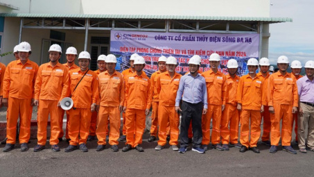 Thủy điện Sông Ba Hạ diễn tập ứng phó  thiên tai, vận hành hồ chứa trong mùa mưa bão