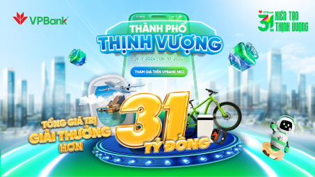 Ngân hàng VPBank tặng hàng triệu quà khủng lên tới 31 tỷ đồng mừng sinh nhật 31 tuổi