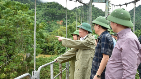 Bắc Kạn: Phó Thủ tướng Hồ Đức Phớc kiểm tra, chỉ đạo công tác phòng, chống mưa lũ