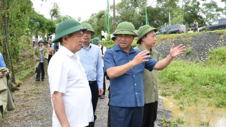 Thái Nguyên: Phó Thủ tướng Hồ Đức Phớc thị sát, chỉ đạo công tác phòng chống bão