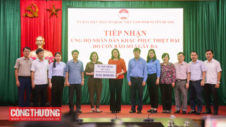 Bộ Công Thương ủng hộ 500 triệu đồng hỗ trợ Tuyên Quang khắc phục thiệt hại do bão số 3