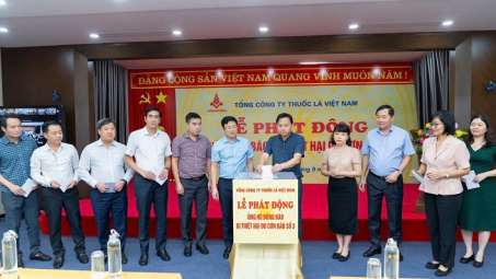 Vinataba ủng hộ 10 tỷ đồng cho người dân bị ảnh hưởng bởi cơn bão yagi