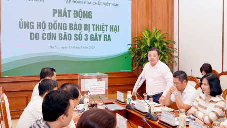 Tập đoàn Hóa chất Việt Nam phát động ủng hộ đồng bào bị thiệt hại do cơn bão số 3 gây ra