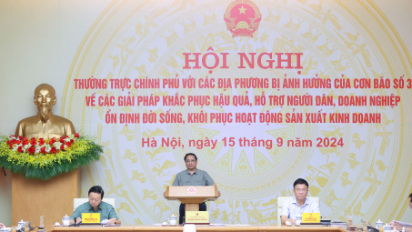 Thủ tướng chủ trì Hội nghị với địa phương về khắc phục hậu quả bão số 3