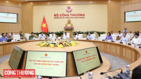 Phó Thủ tướng Chính phủ Bùi Thanh Sơn làm việc với Bộ Công Thương