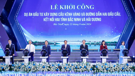 Khởi công cầu Kênh Vàng gần 2.200 tỷ đồng, nối Bắc Ninh và Hải Dương