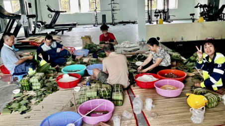 Xuân ấm áp trên công trường NMNĐ Sông Hậu 1