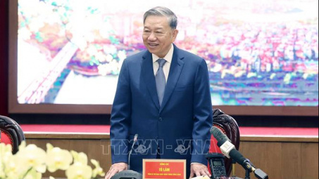 Tổng Bí thư Tô Lâm thăm, chúc Tết Đảng bộ, chính quyền, nhân dân Thủ đô Hà Nội