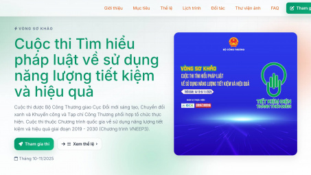 "Tất tần tật" về Vòng Sơ khảo trực tuyến Cuộc thi Tìm hiểu pháp luật về sử dụng năng lượng tiết kiệm và hiệu quả