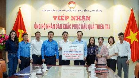 Vinachem tiếp tục ủng hộ đồng bào vùng lũ tại tỉnh Cao Bằng, Thái Nguyên