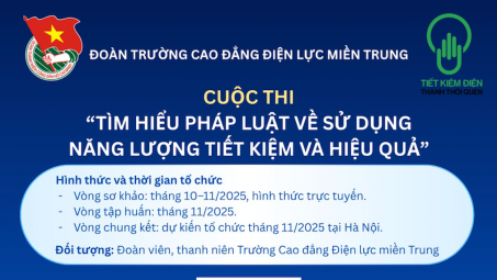 Tuổi trẻ EVNCPC, Trường Cao đẳng Điện lực miền Trung lan toả pháp luật về sử dụng năng lượng tiết kiệm và hiệu quả