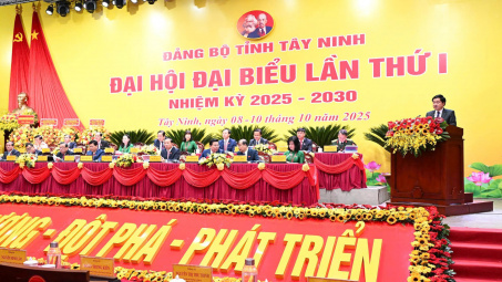 Khai mạc Đại hội đại biểu Đảng bộ tỉnh Tây Ninh lần thứ I, nhiệm kỳ 2025-2030: Khát vọng phát triển trong kỷ nguyên mới
