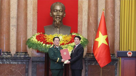 Trao quyết định bổ nhiệm Chủ nhiệm Tổng cục Chính trị và thăng quân hàm Đại tướng, Thượng tướng