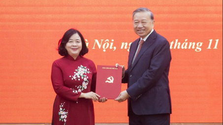 Đồng chí Bùi Thị Minh Hoài giữ chức Bí thư Đảng ủy Mặt trận Tổ quốc, các đoàn thể Trung ương