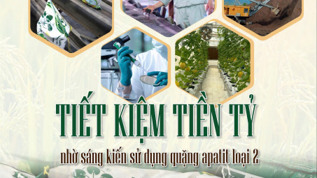 Tiết tiệm tiền tỷ nhờ sáng kiến sử dụng quặng apatit loại 2 để sản xuất supe lân