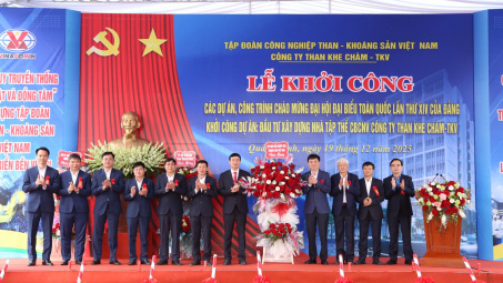 TKV khởi công 02 dự án trọng điểm chào mừng Đại hội Đảng toàn quốc lần thứ XIV