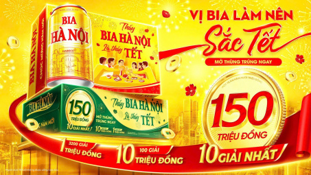 Mở triệu lộc vàng đón Tết sung túc cùng Bia Hà Nội Tết 2026