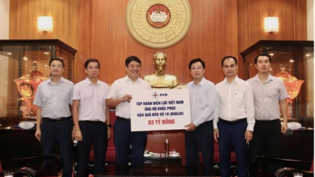 EVN chung tay ủng hộ nhiều địa phương khắc phục hậu quả các cơn bão, lũ lụt trong năm 2025